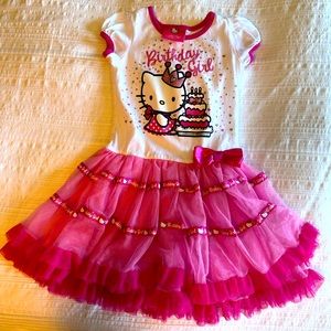 Girls 4T hello kitty birthday dress